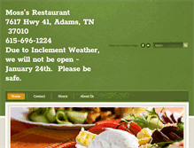 Tablet Screenshot of mossrestaurant.com